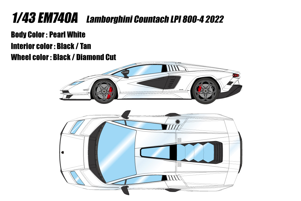Pre-Order 1:43 MakeUp Lamborghini Countach LPI800-4 EM740