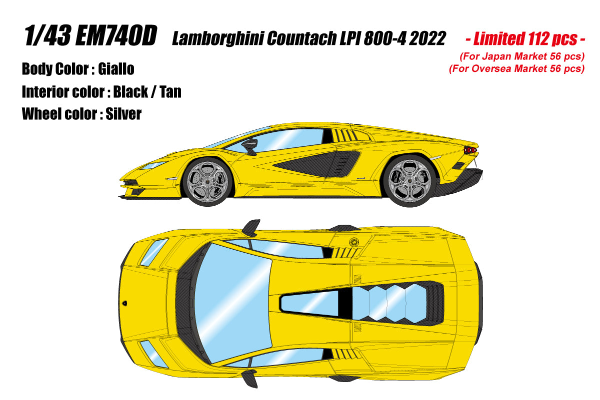 Pre-Order 1:43 MakeUp Lamborghini Countach LPI800-4 EM740