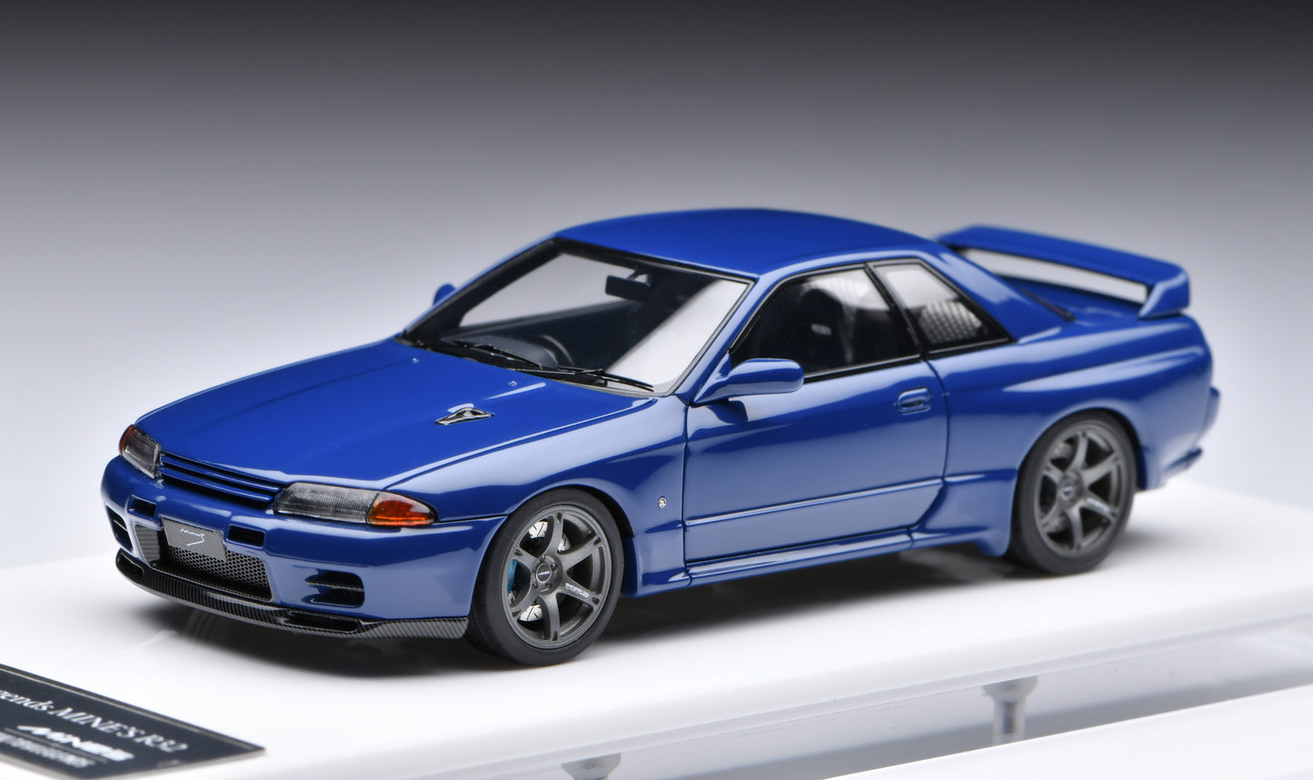 1:43 MakeUp BUILT BY LEGENDS Mine's Skyline GT-R R32 Nara Blue EM679B