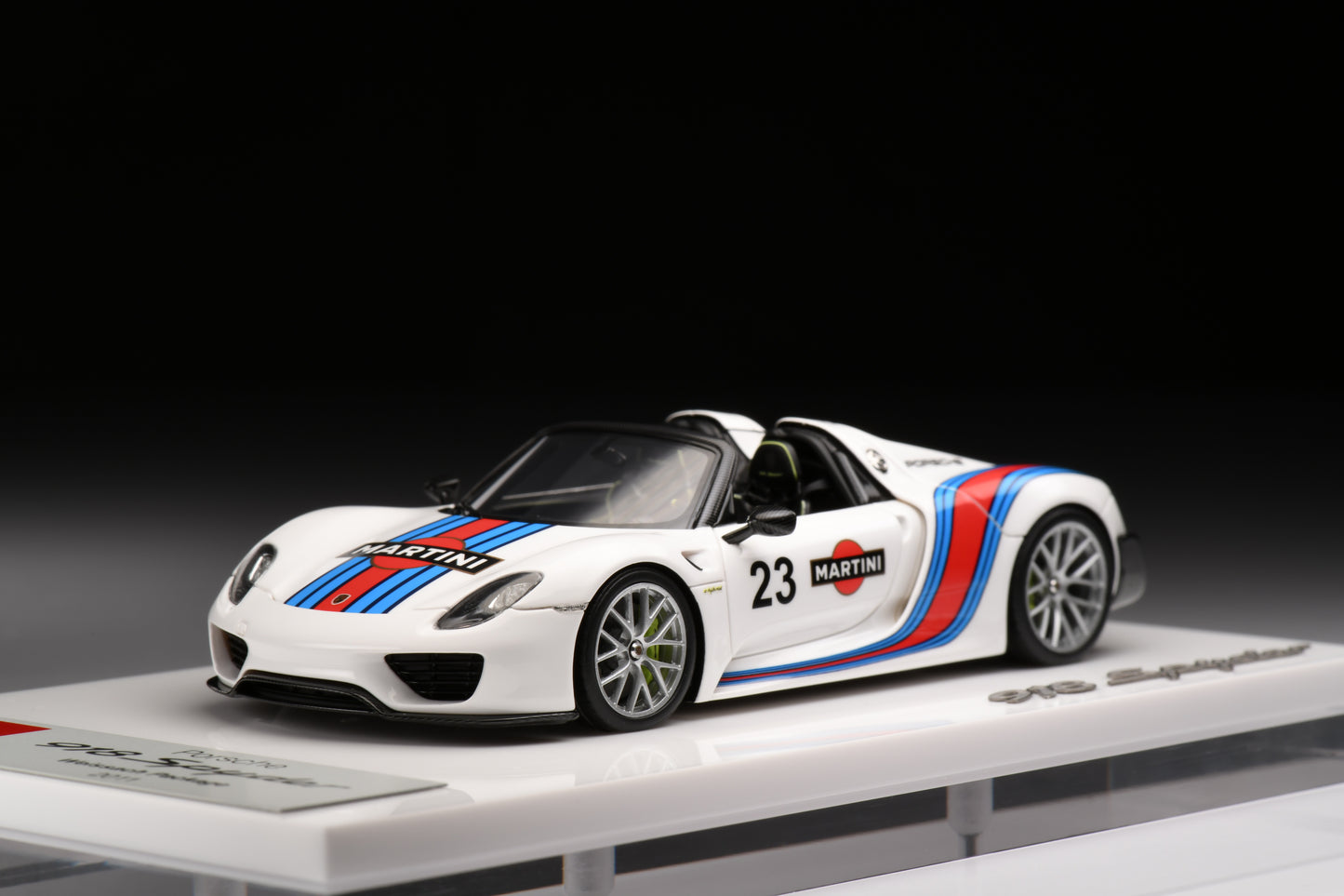 1:43 MakeUp Porsche 918 Spyder Weissach Package 2011 Martini Stripe EM569A