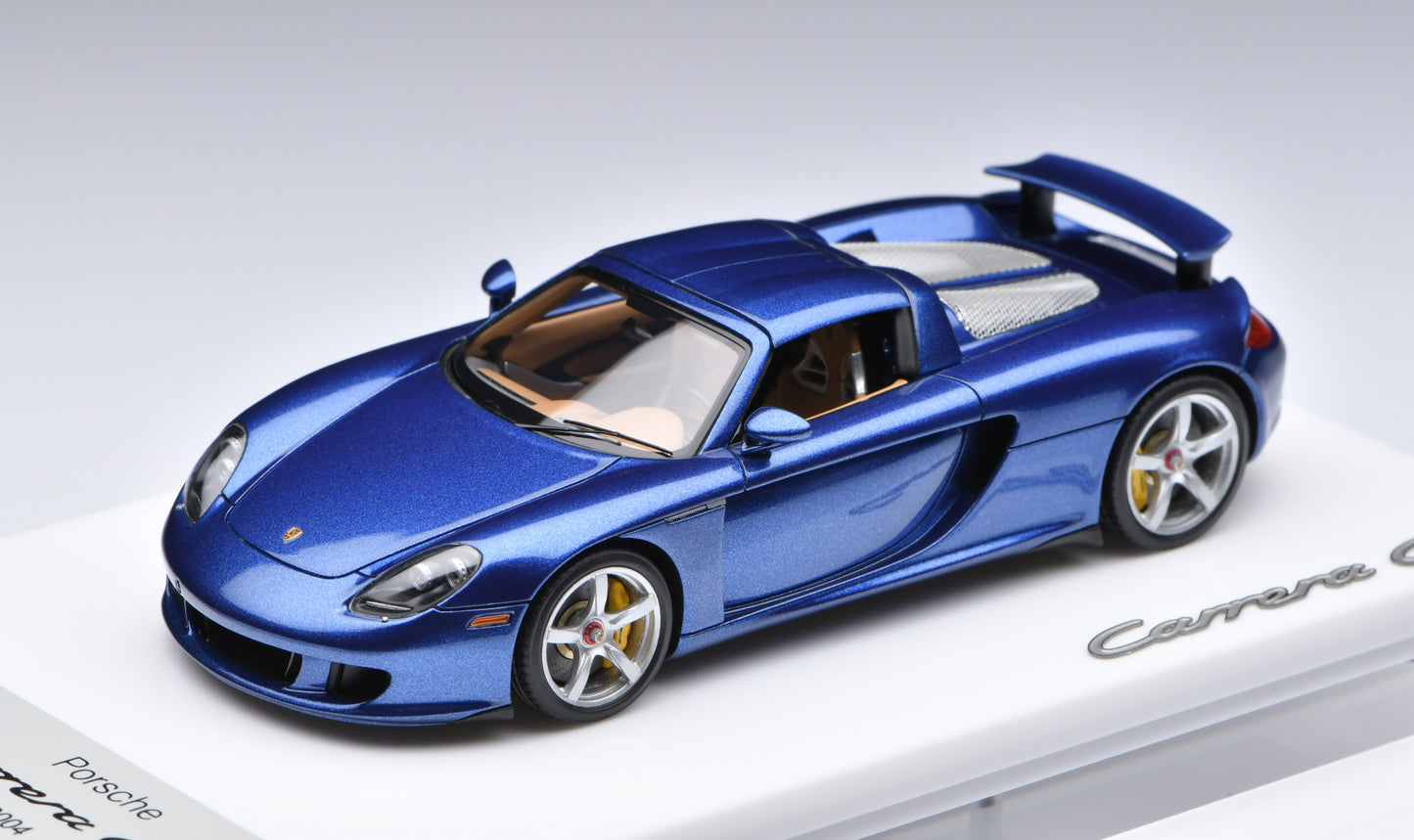 1:43 MakeUp Porsche Carrera GT(Rear wing up) Topaz Blue Metallic EM567J