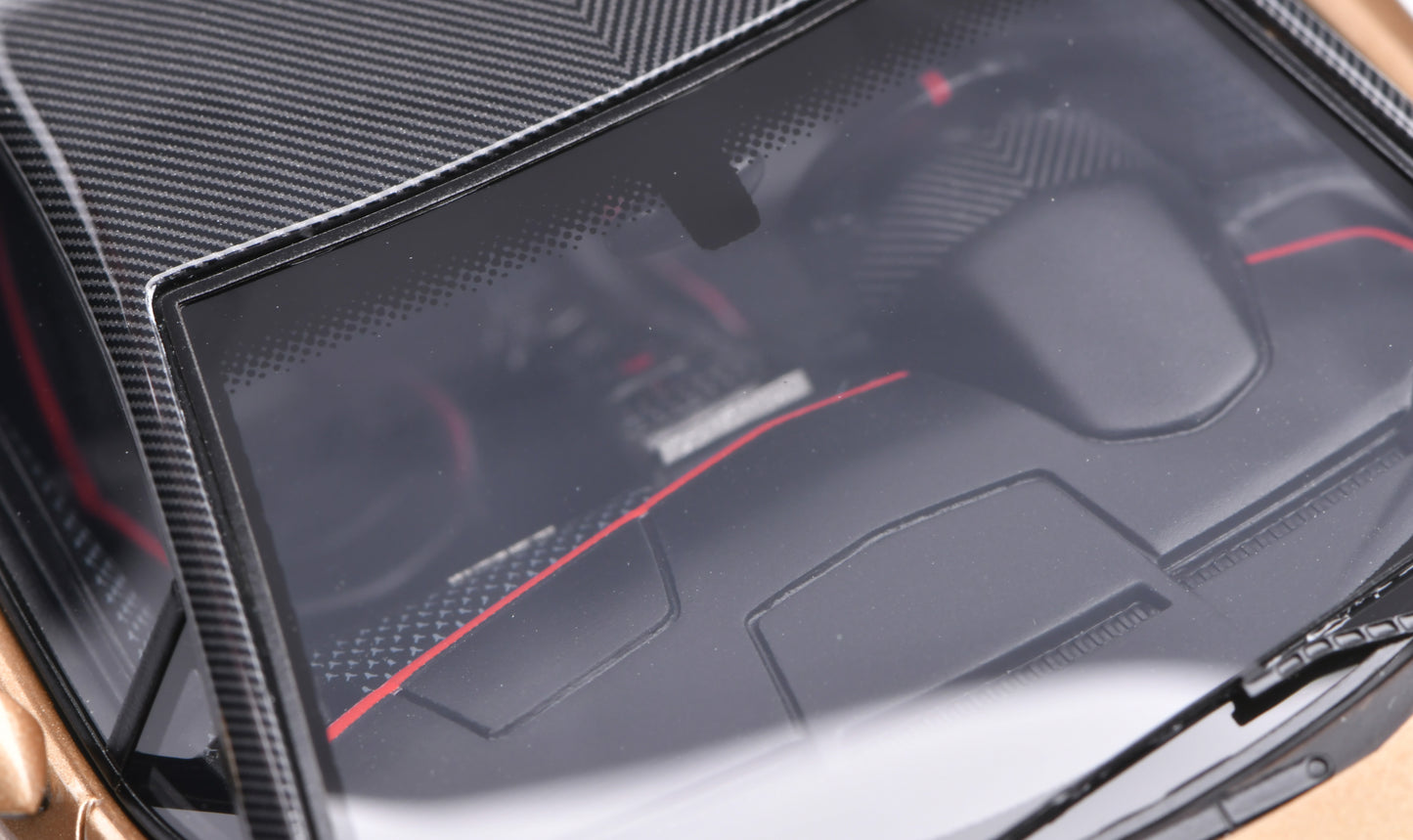 1:43 MakeUp Lamborghini Aventador LP780-4 Ultimate 2021 Oro Elios/Black Accent EM634C