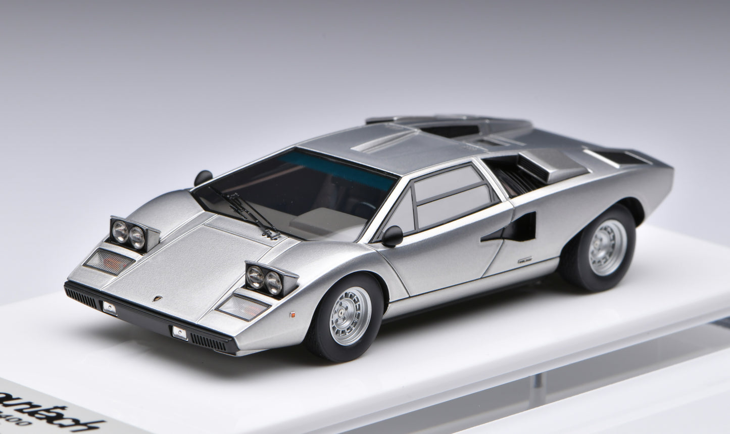 1:43 MakeUp Lamborghini Countach LP400 (Head lamp up) Silver EM822D