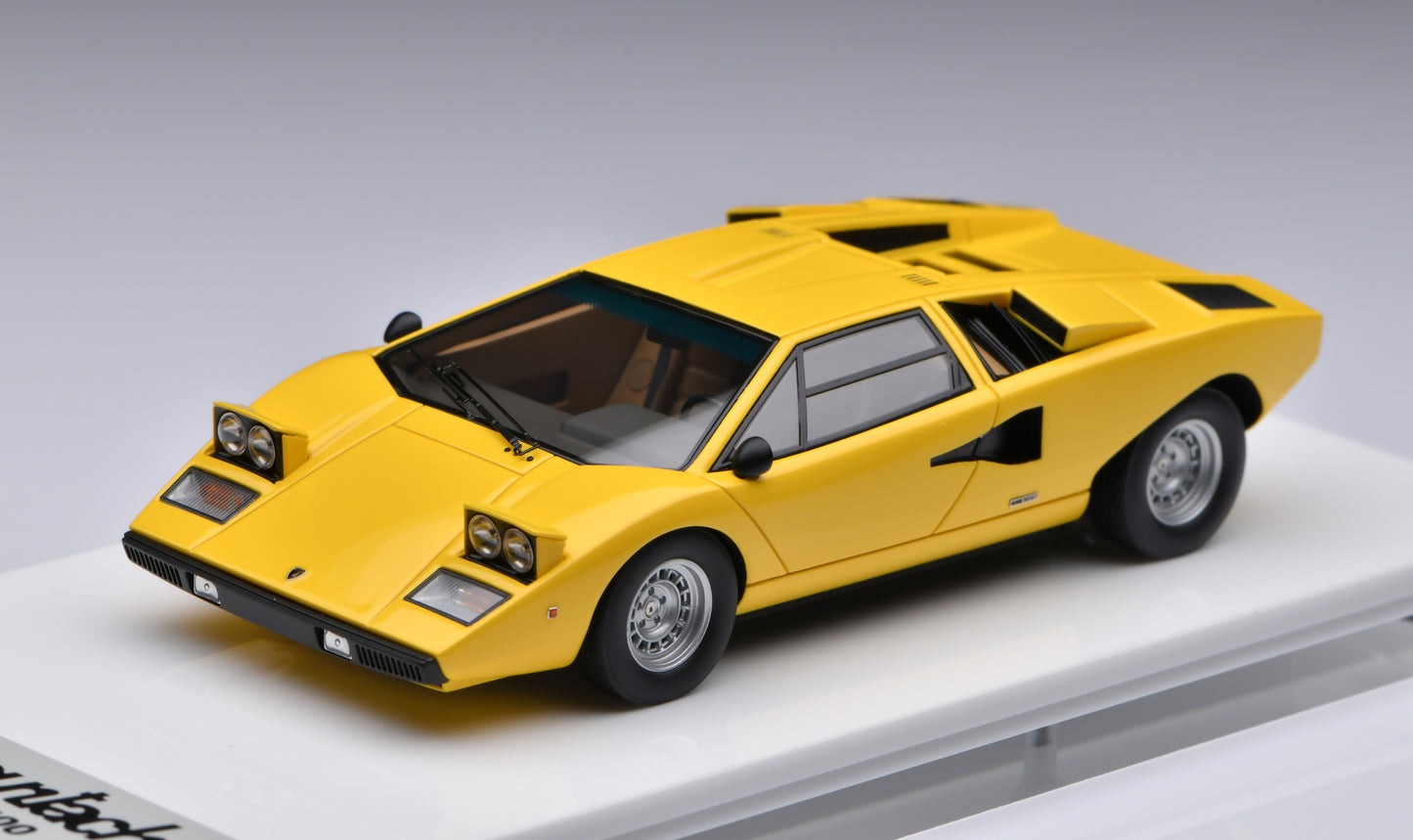 1:43 MakeUp Lamborghini Countach LP400 (Head lamp up) Yellow EM822A
