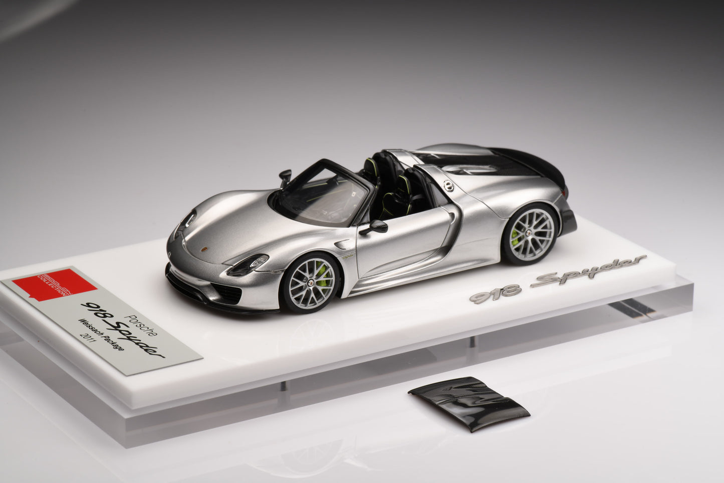 1:43 MakeUp Porsche 918 Spyder weissach package 2011 GT Silver EM569B