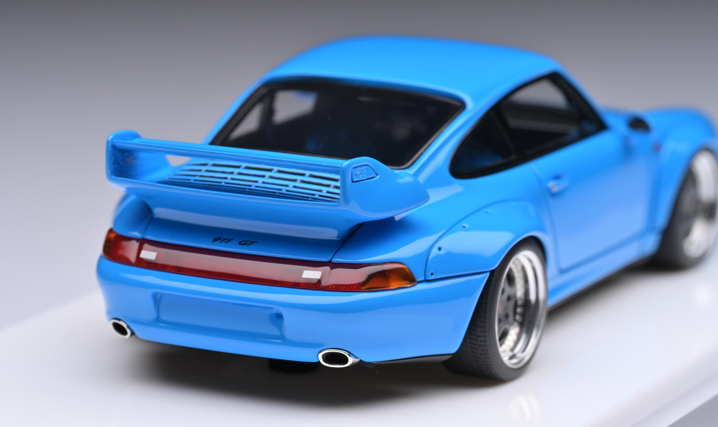 1:43 MakeUp Porsche 911 993 GT2 Riviera Blue VM114F