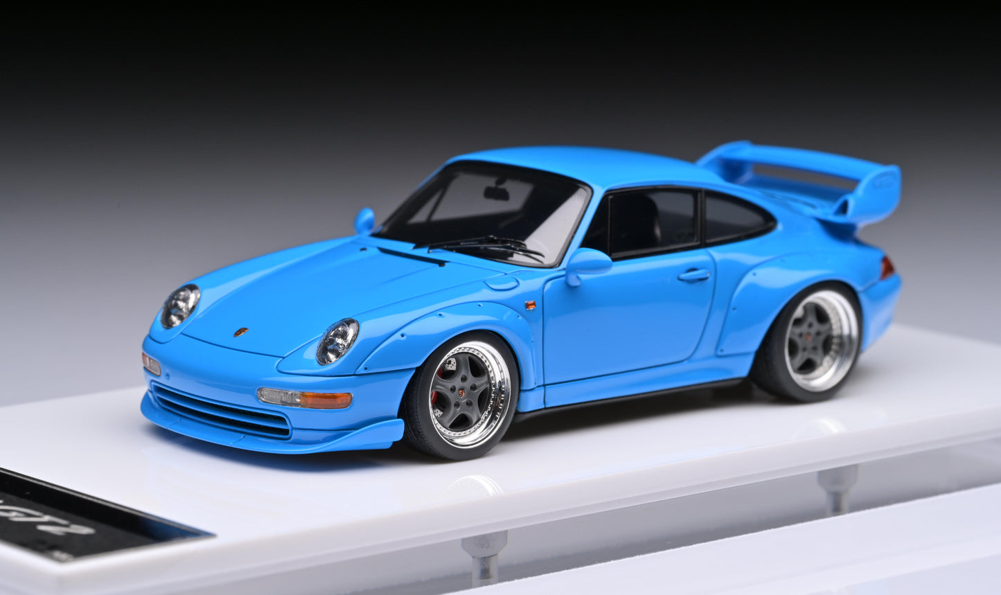 1:43 MakeUp Porsche 911 993 GT2 Riviera Blue VM114F