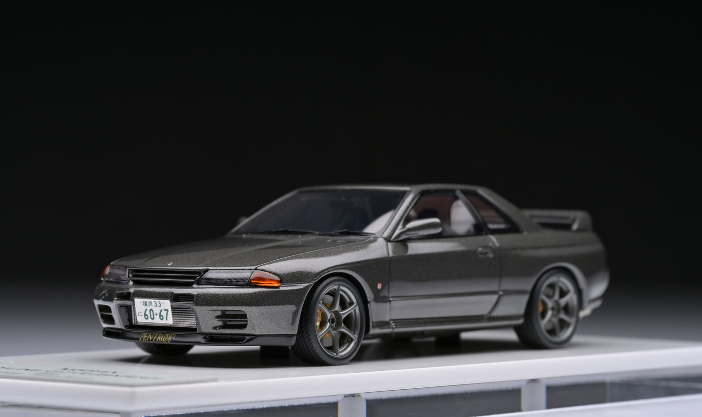 1:43 MakeUp Nissan Skyline GT-R R32 by Hiroshi Tamura Gun Gray Metallic EM784