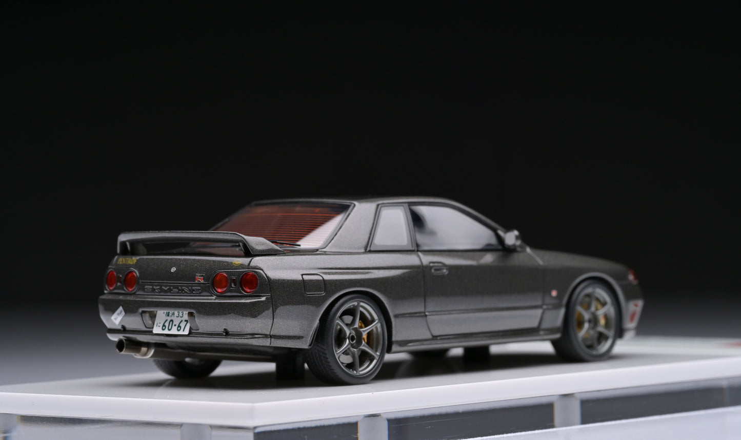 1:43 MakeUp Nissan Skyline GT-R R32 by Hiroshi Tamura Gun Gray Metallic EM784
