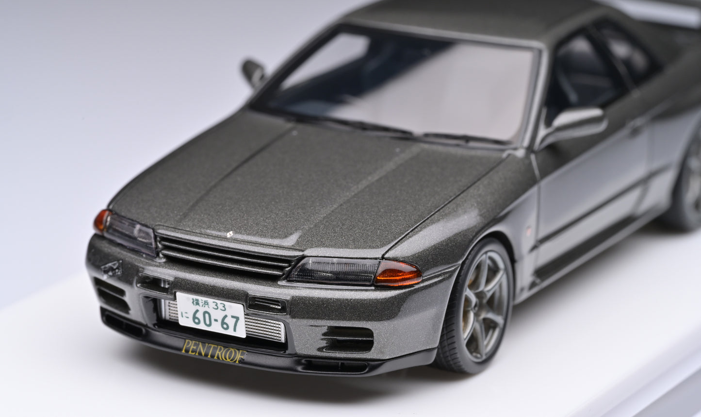 1:43 MakeUp Nissan Skyline GT-R R32 by Hiroshi Tamura Gun Gray Metallic EM784