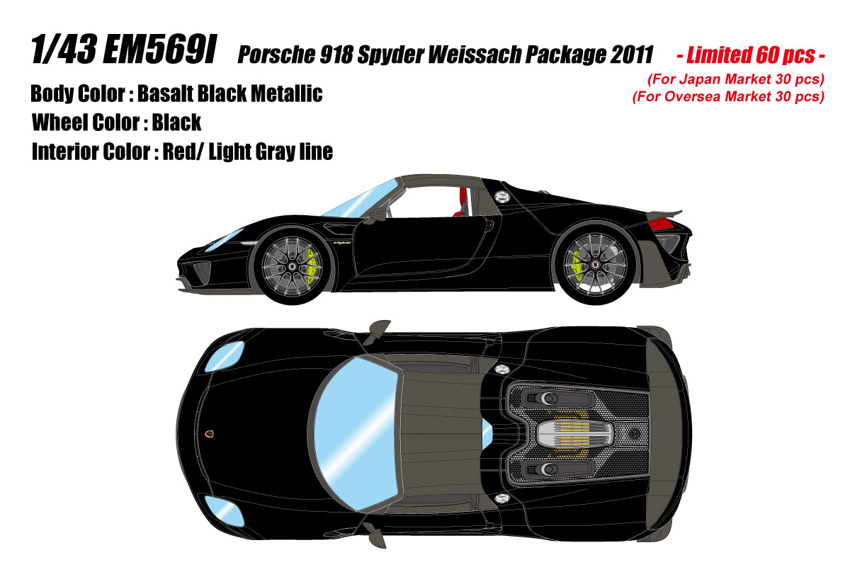 Pre-Order 1:43 Porsche 918 Spyder weissach package 2011 EM569
