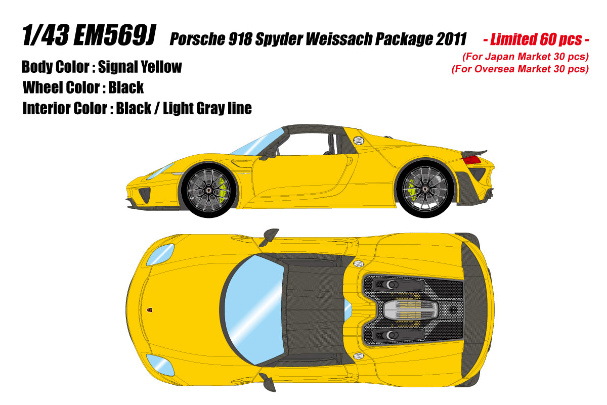 Pre-Order 1:43 Porsche 918 Spyder weissach package 2011 EM569