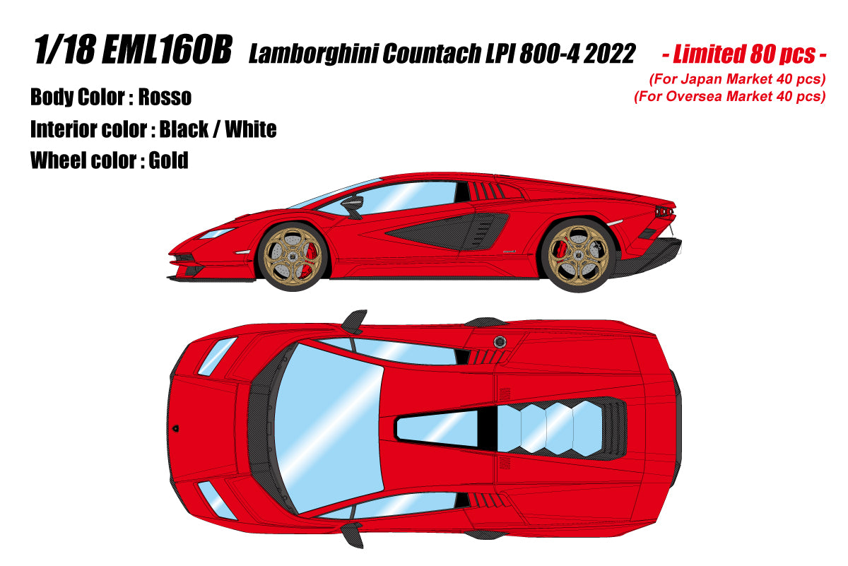 Pre-Order 1:18 Lamborghini Countach LPI 800-4 2022 EML160
