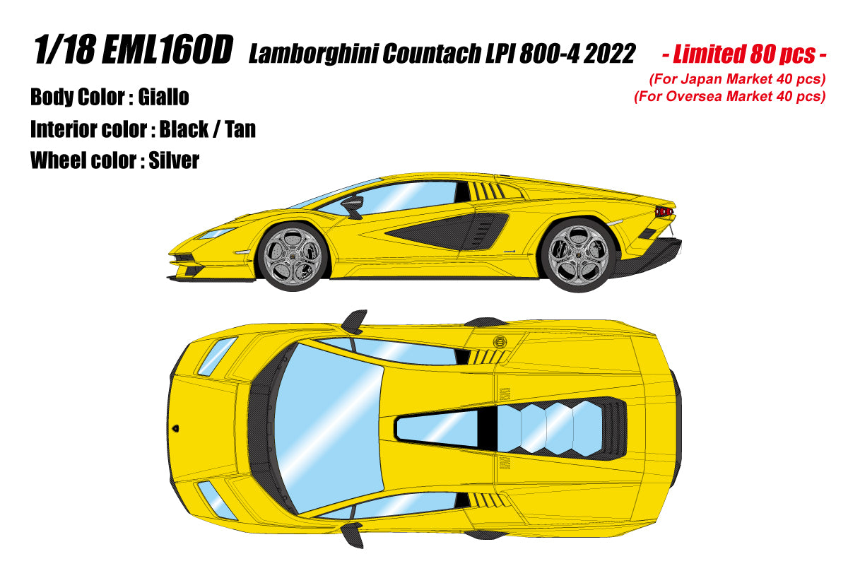 Pre-Order 1:18 Lamborghini Countach LPI 800-4 2022 EML160