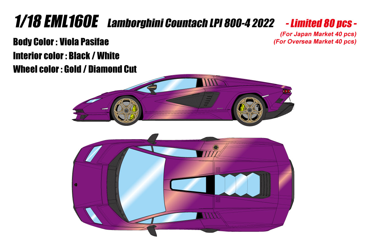 Pre-Order 1:18 Lamborghini Countach LPI 800-4 2022 EML160