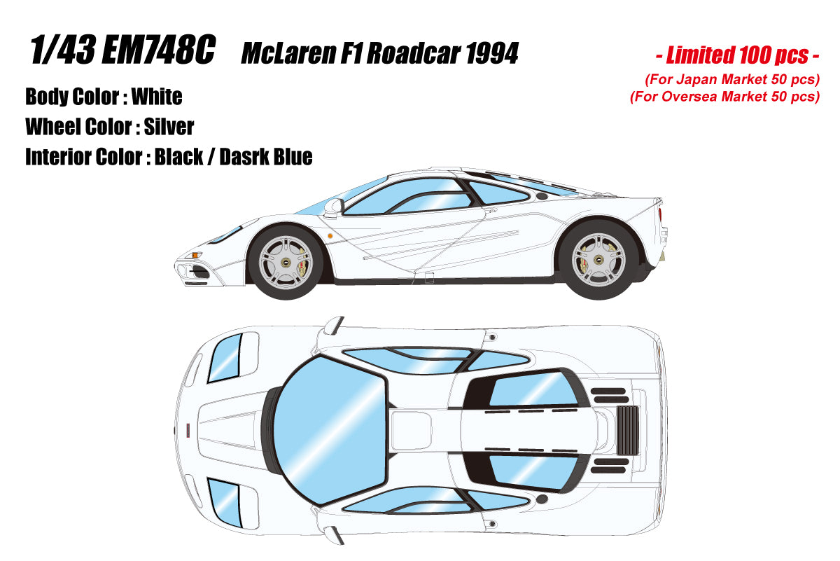 Pre-Order 1:43 MakeUp McLaren F1 Roadcar 1994 EM748