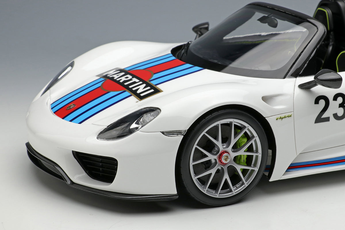 Pre-Order 1:18 MakeUp Porsche 918 Spyder Weissach package 2011 Martini stripe EML089