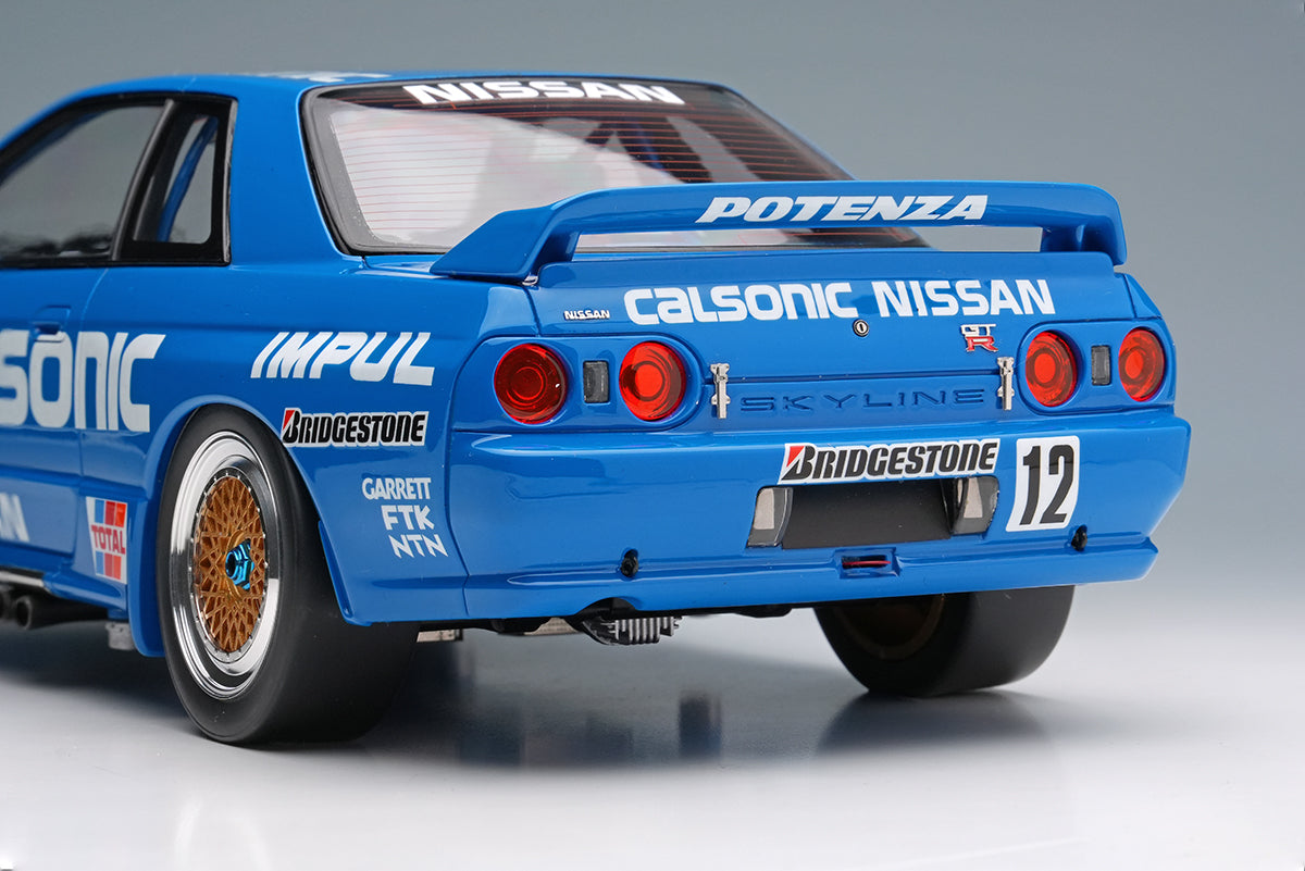 Pre-Order 1:18 MakeUp EML185 CALSONIC SKYLINE GT-R Gr.A JTC Nishi Nihon Circuit 1990 Winner