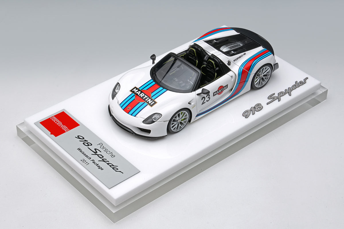 Pre-Order 1:43 MakeUp Porsche 918 Spyder weissach package 2011 Martini Stripe EM569A