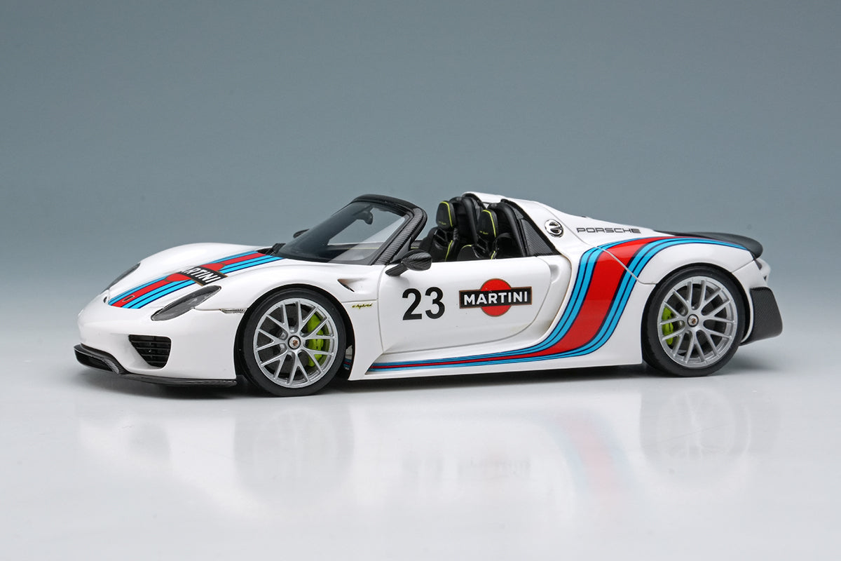 Pre-Order 1:43 MakeUp Porsche 918 Spyder weissach package 2011 Martini Stripe EM569A