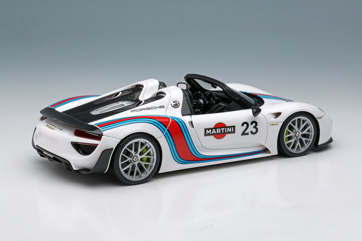 Pre-Order 1:43 MakeUp Porsche 918 Spyder weissach package 2011 Martini Stripe EM569A