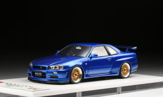 1:43 MakeUp Nissan Skyline GT-R (BNR34) V-spec II 2000 (BBS LM Wheel) EM509A