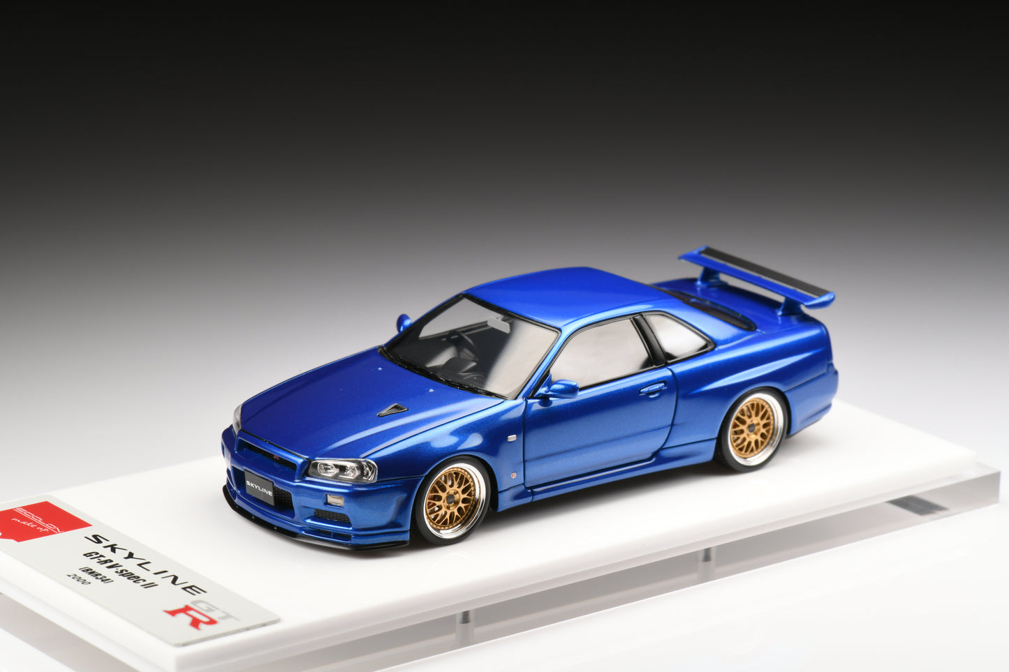 1:43 MakeUp Nissan Skyline GT-R (BNR34) V-spec II 2000 (BBS LM Wheel) EM509A