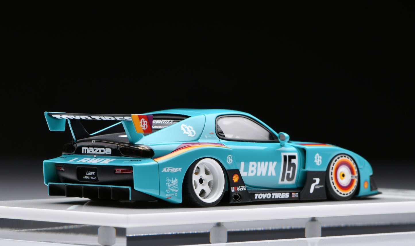 1:43 MakeUp LB-Super Silhouette MAZDA FD3S RX-7 Mint Green LB028C