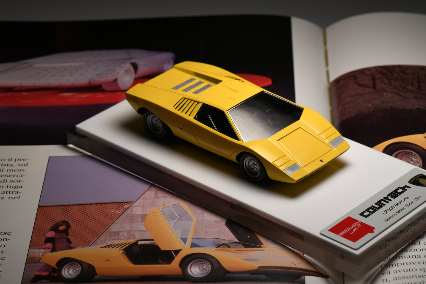 1:43 MakeUp Lamborghini Countach LP500 Bertone Geneva Motor Show 1971 EM210