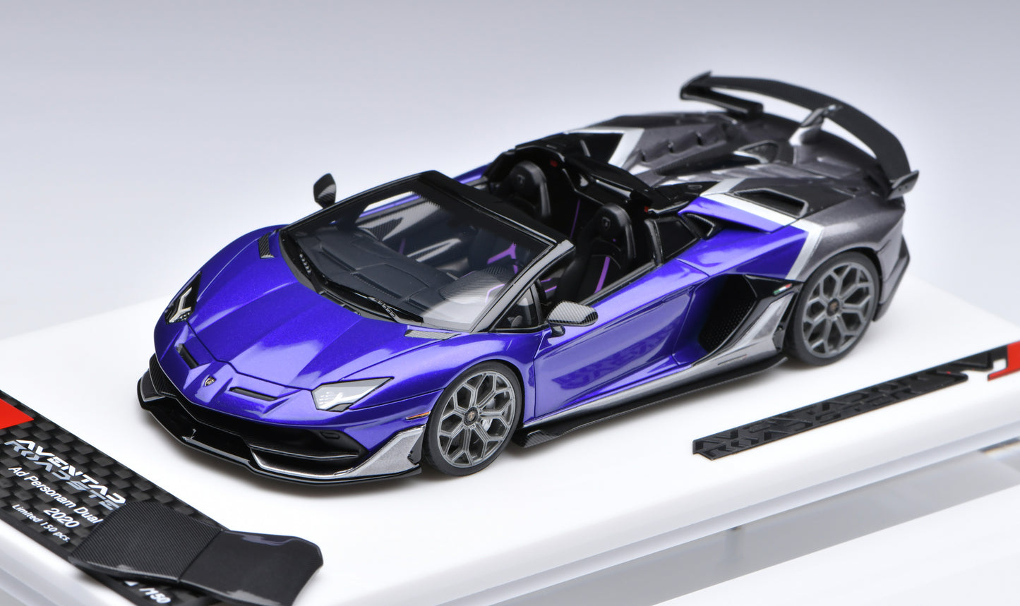 1:43 MakeUp Lamborghini Aventador SVJ Roadster Ad Personam 2tone Paint EM669C