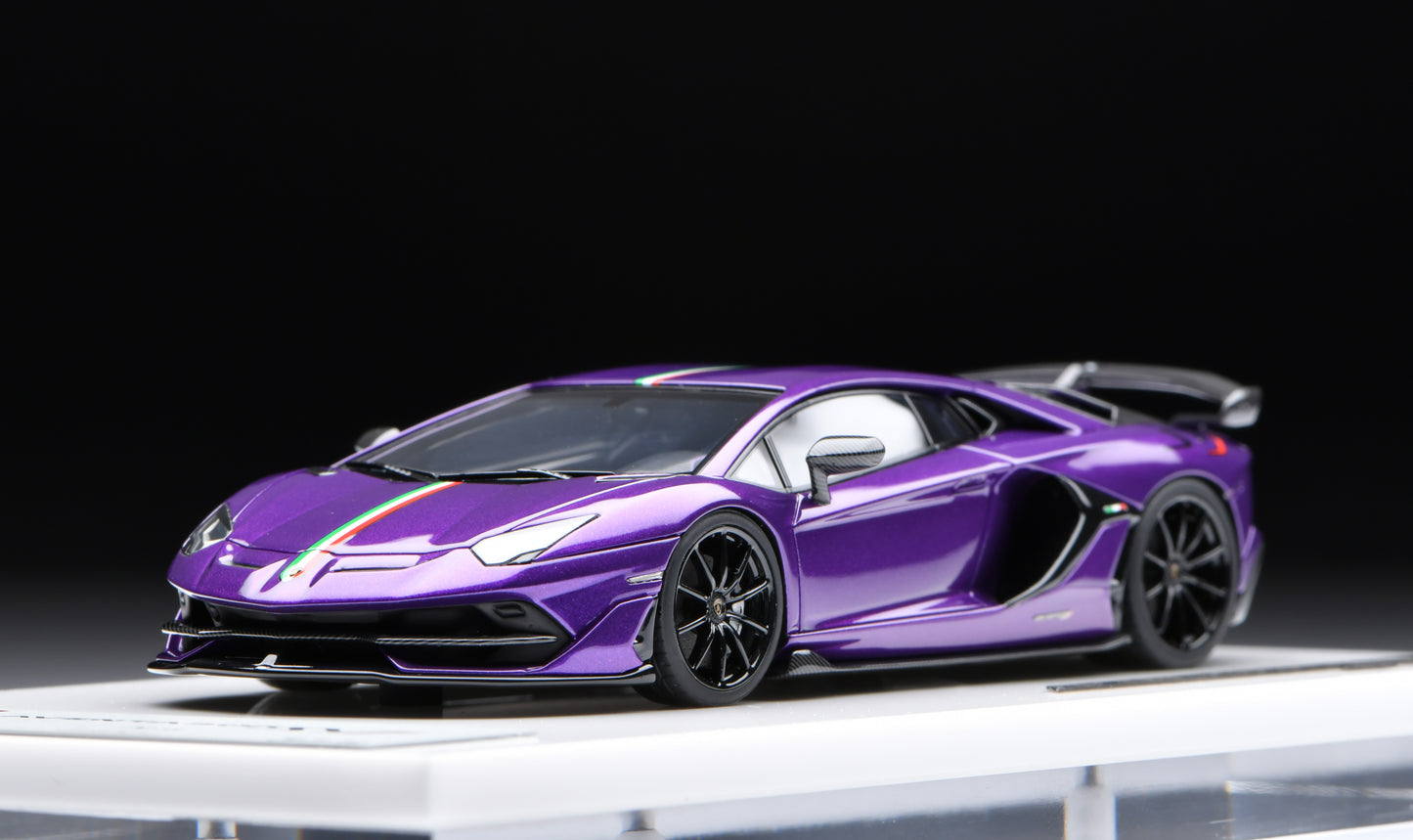 1:43 MakeUp Lamborghini Aventador SVJ 2018 (Nireo wheel)Viola Pasifae EM513G