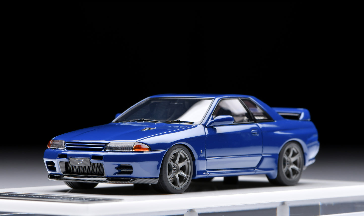 1:43 MakeUp BUILT BY LEGENDS Mine's Skyline GT-R R32 Nara Blue EM679B