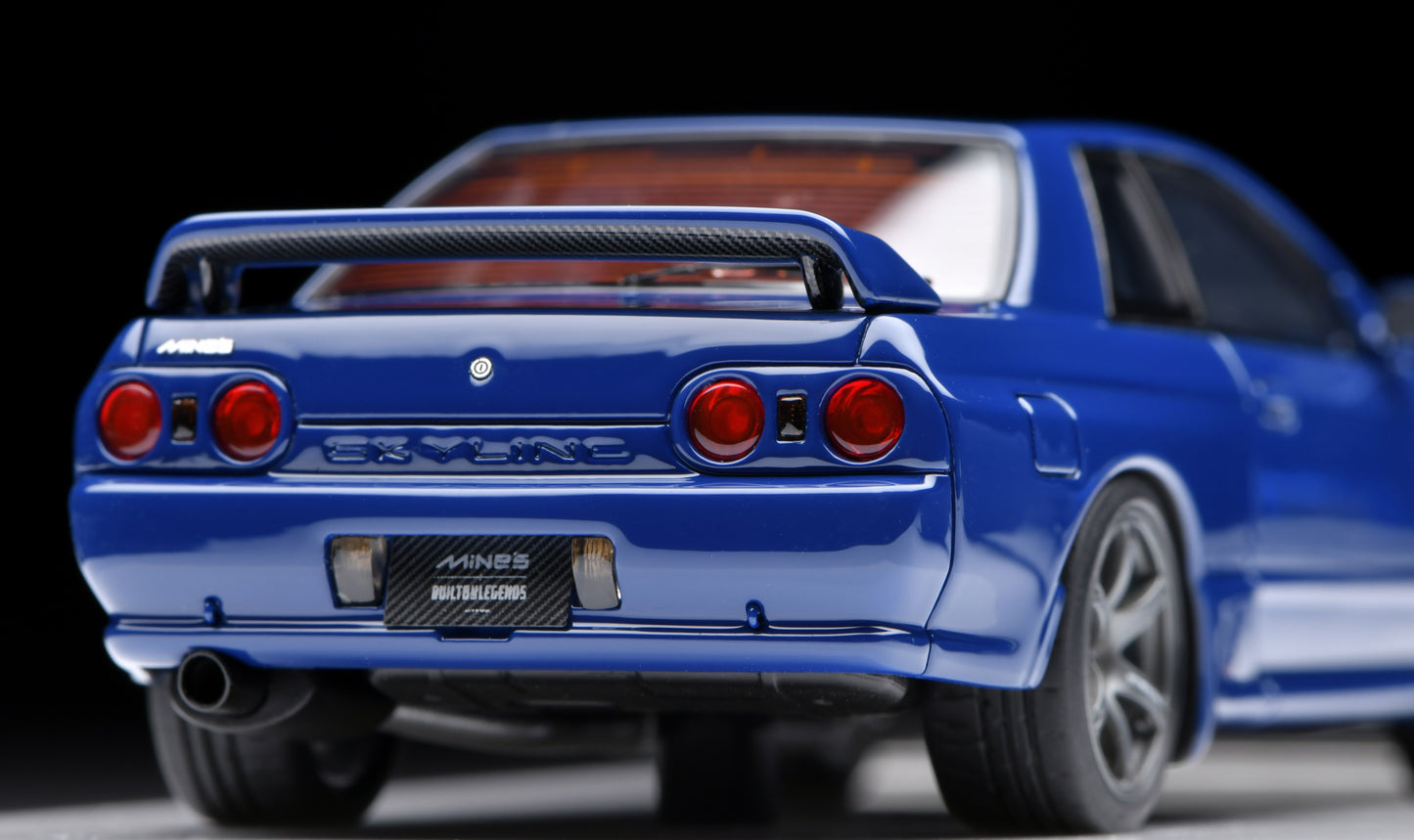 1:43 MakeUp BUILT BY LEGENDS Mine's Skyline GT-R R32 Nara Blue EM679B