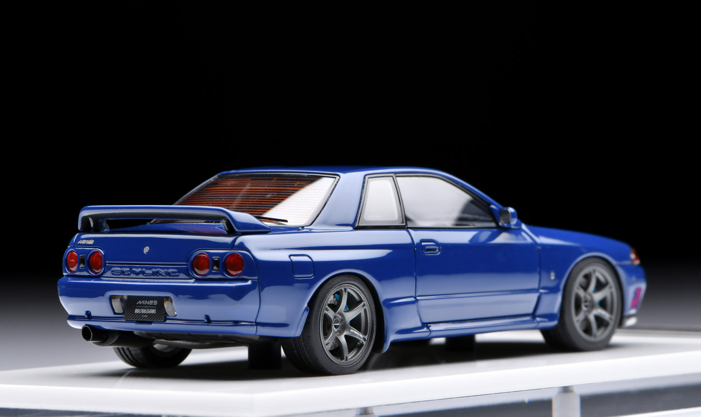 1:43 MakeUp BUILT BY LEGENDS Mine's Skyline GT-R R32 Nara Blue EM679B