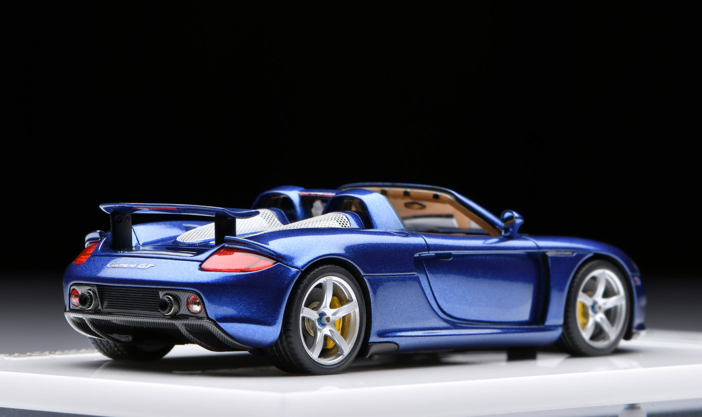 1:43 MakeUp Porsche Carrera GT(Rear wing up)  Topaz Blue Metallic EM567J