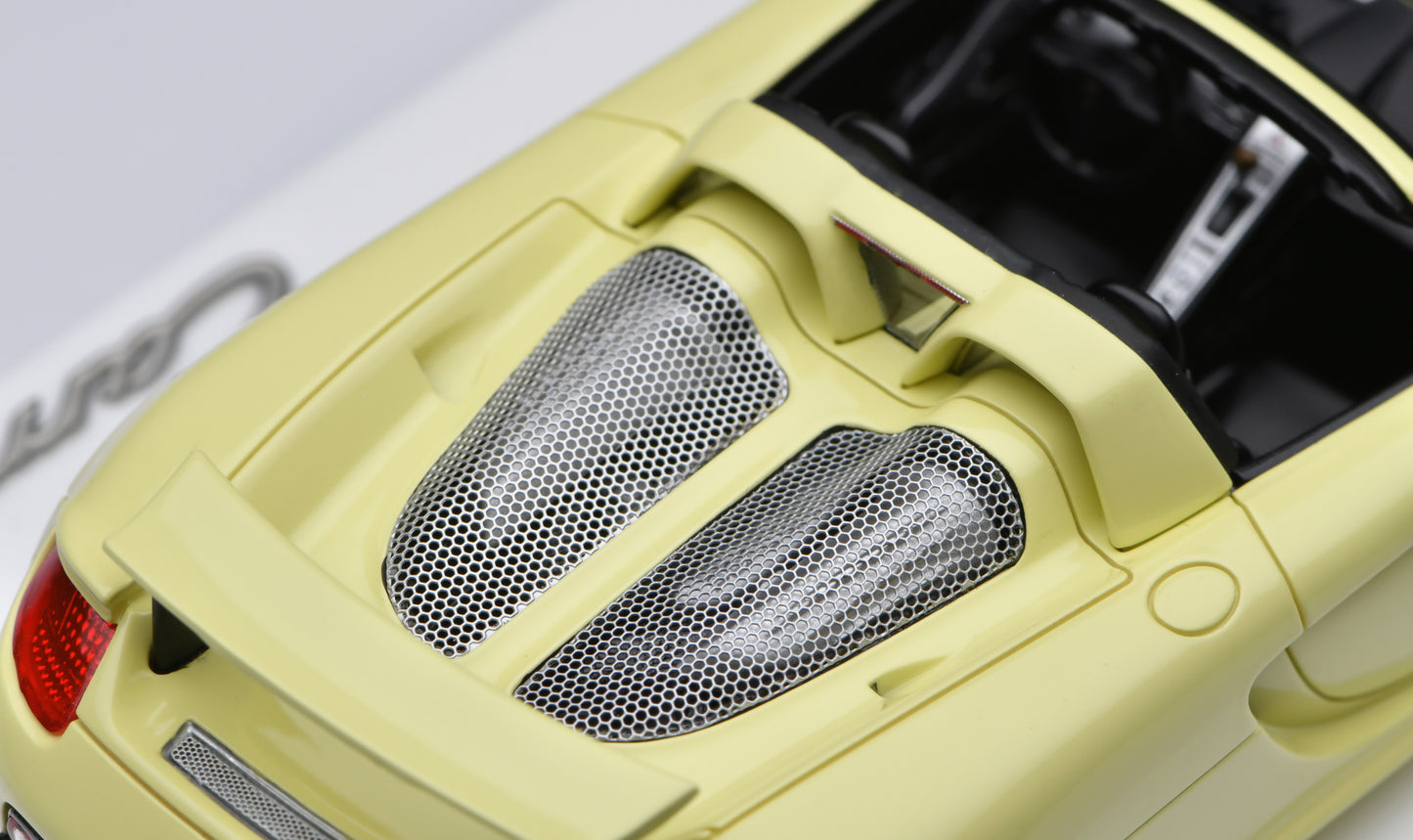1:43 MakeUp Porsche Carrera GT(Rear wing up) Condor Yellow EM567I