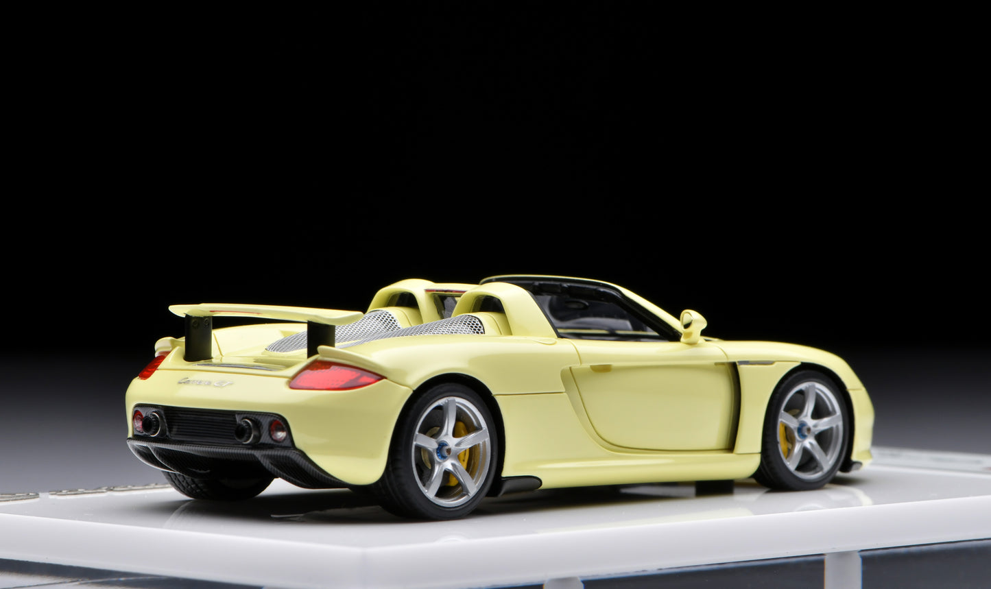 1:43 MakeUp Porsche Carrera GT(Rear wing up) Condor Yellow EM567I