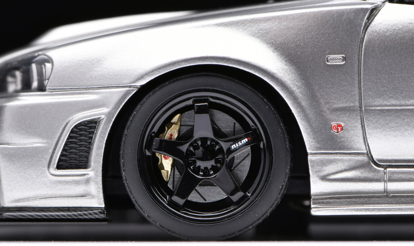 1:43 MakeUp Nissan  NISMO R34 GT-R Z-Tune Silver EM396A