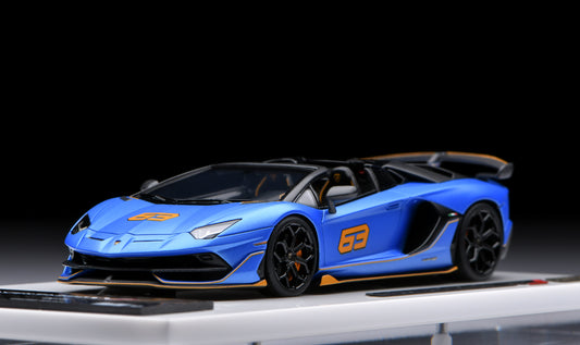 1:43 MakeUp Lamborghini Aventador SVJ63 Roadster Blu Arione EM517H