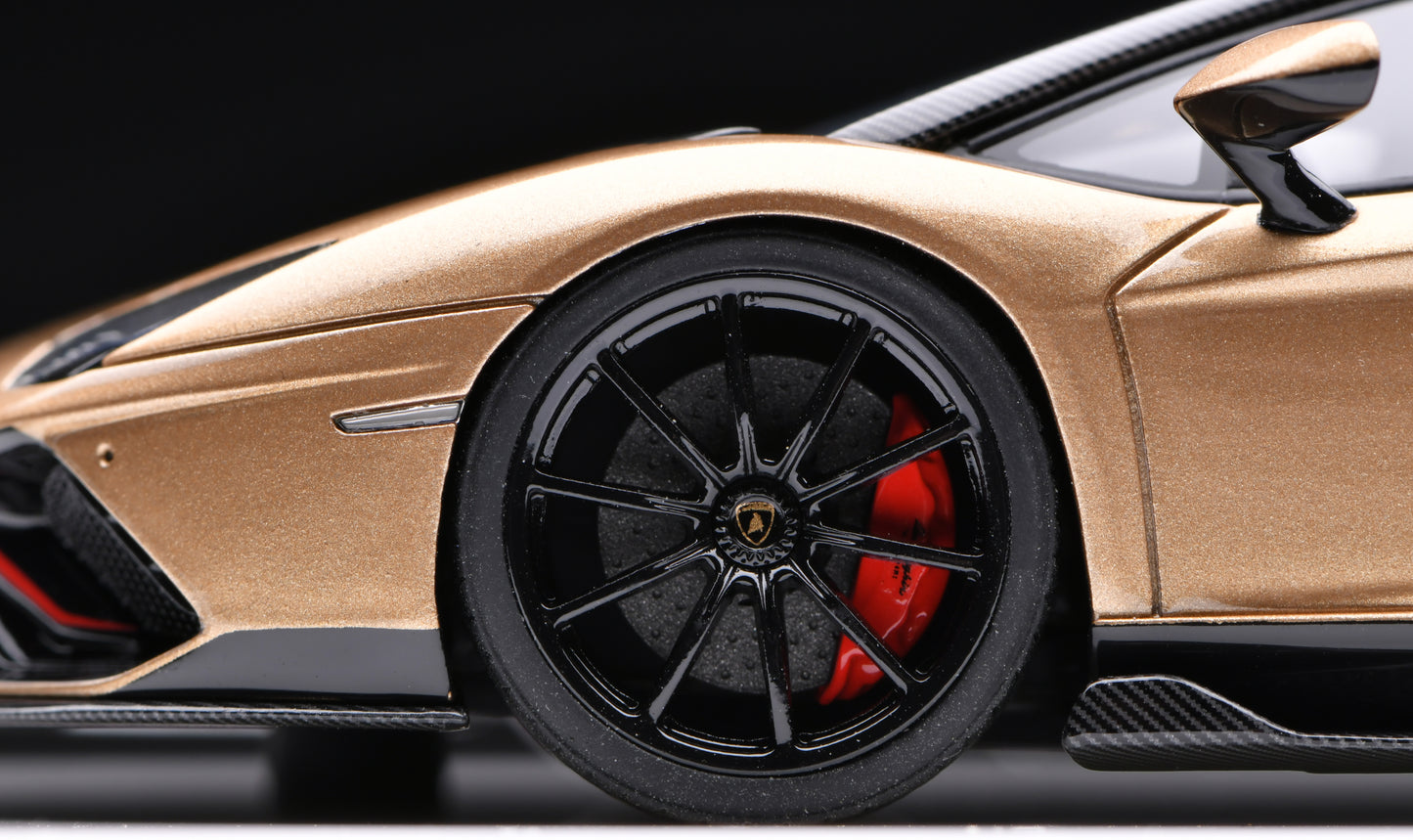 1:43 MakeUp Lamborghini Aventador LP780-4 Ultimate 2021 Oro Elios/Black Accent EM634C