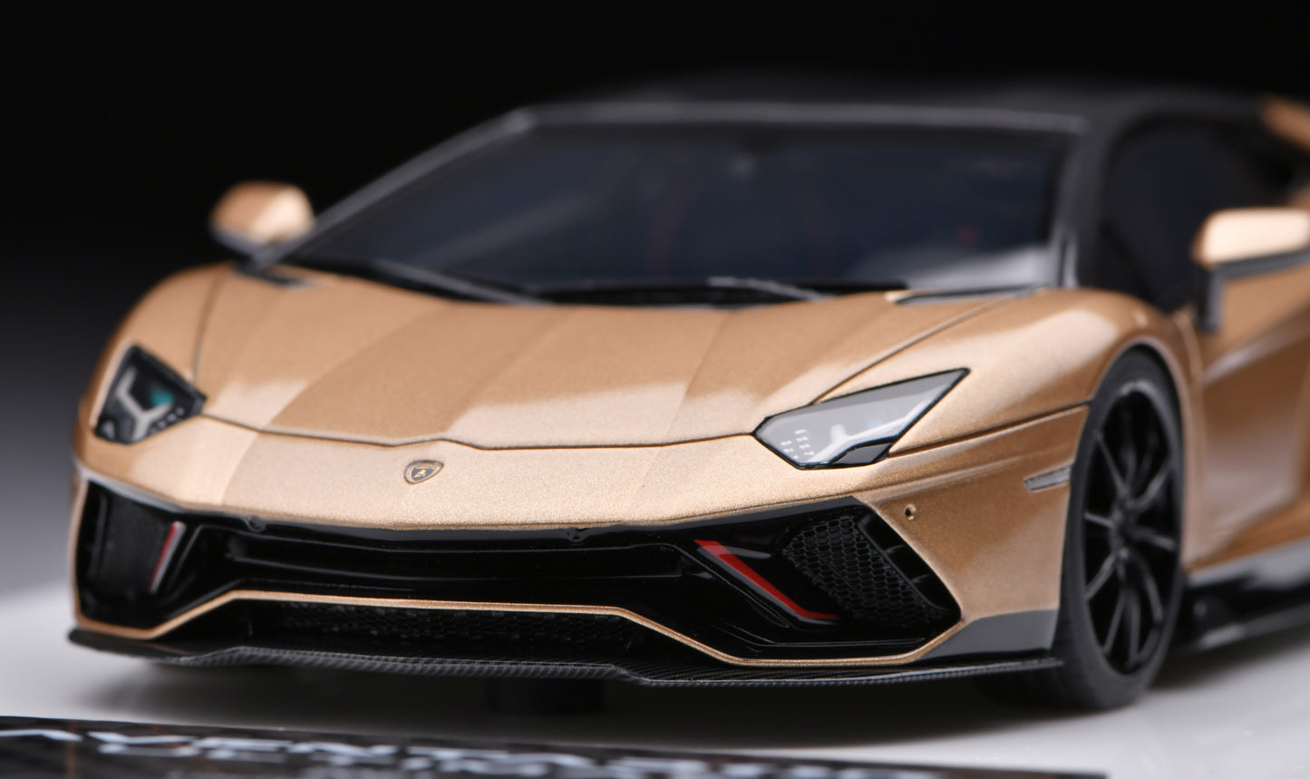 1:43 MakeUp Lamborghini Aventador LP780-4 Ultimate 2021 Oro Elios/Black Accent EM634C