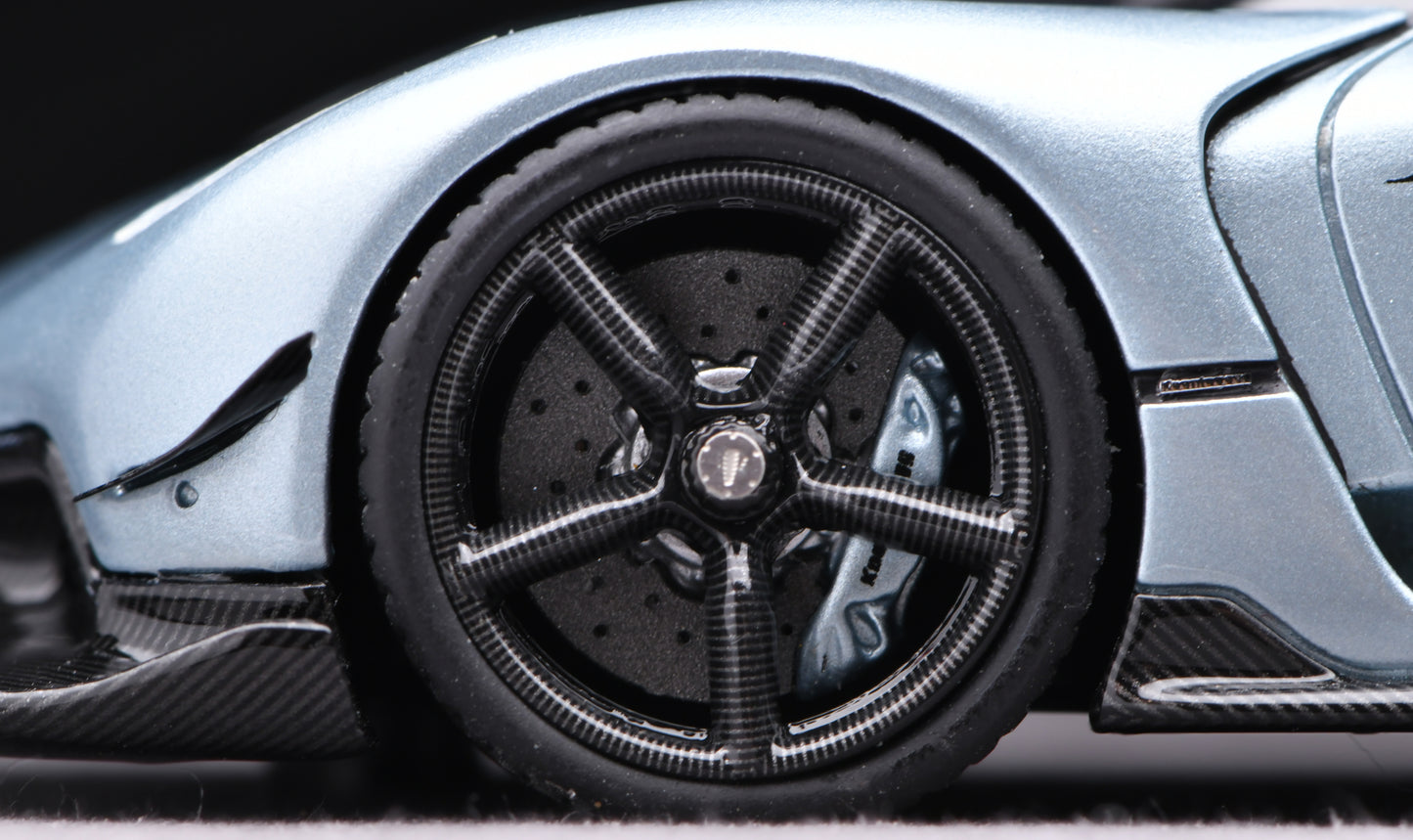 1:43 Gryning Koenigsegg Jesko Attack#7505 Light Ice Blue/Carbon
