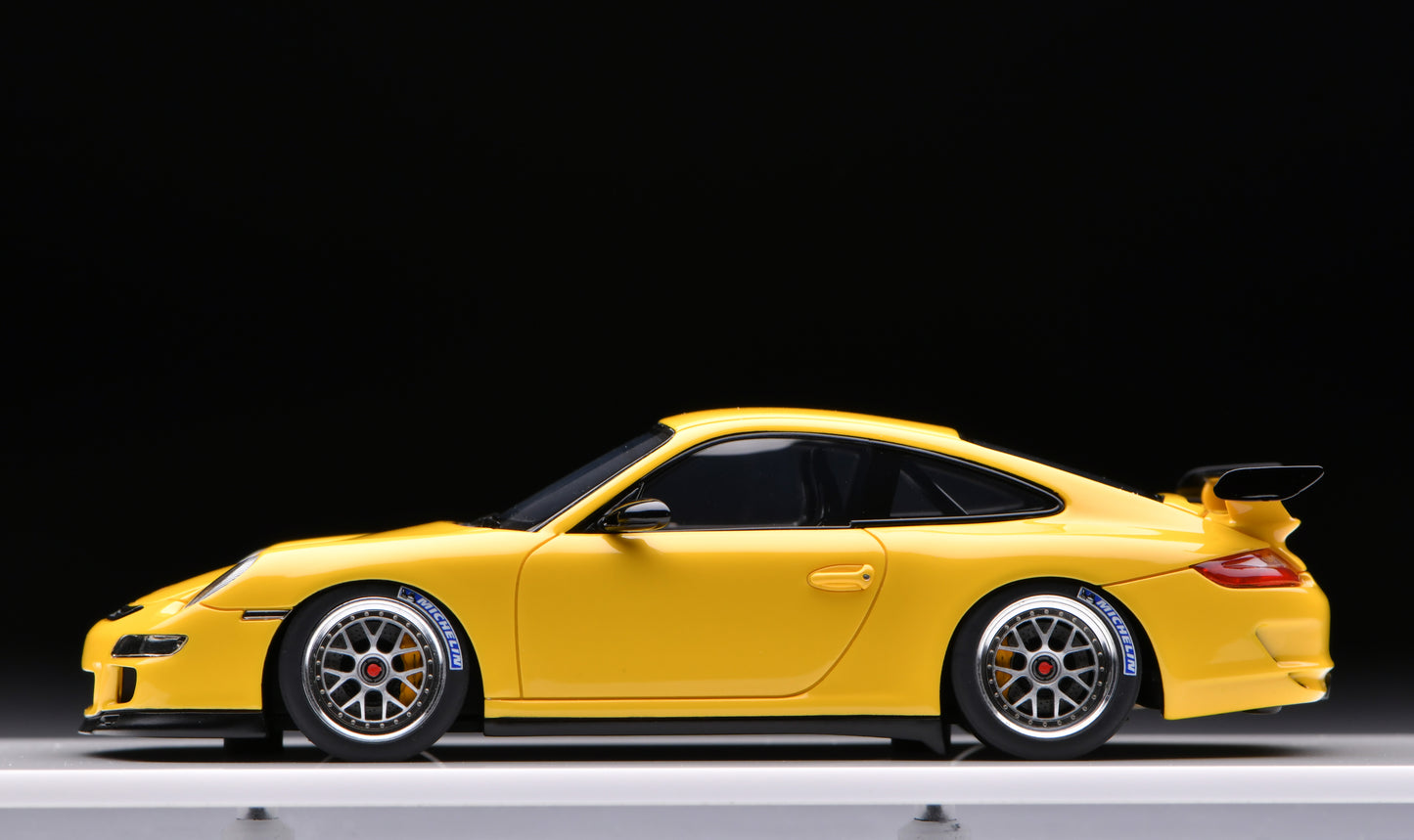 1:43 MakeUp Porsche 911 (997)GT3 RS(BBS Cup Wheel) Speed Yellow EM710E