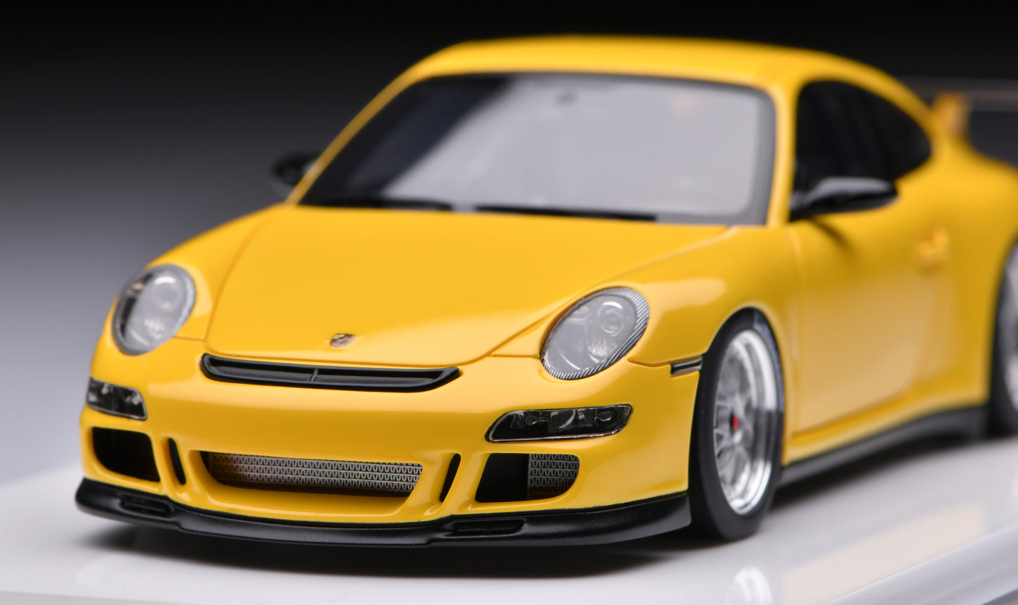 1:43 MakeUp Porsche 911 (997)GT3 RS(BBS Cup Wheel) Speed Yellow EM710E