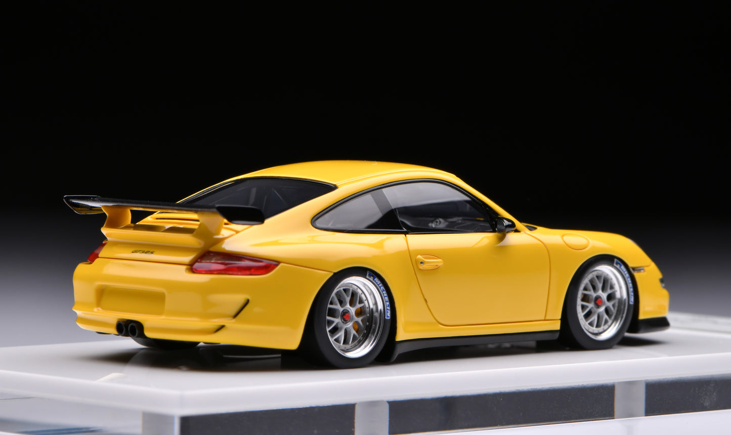 1:43 MakeUp Porsche 911 (997)GT3 RS(BBS Cup Wheel) Speed Yellow EM710E