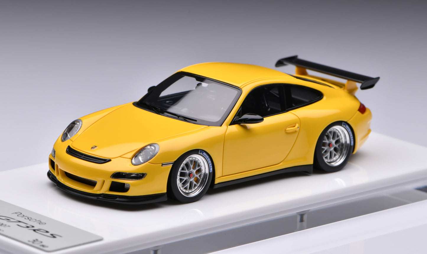 1:43 MakeUp Porsche 911 (997)GT3 RS(BBS Cup Wheel) Speed Yellow EM710E