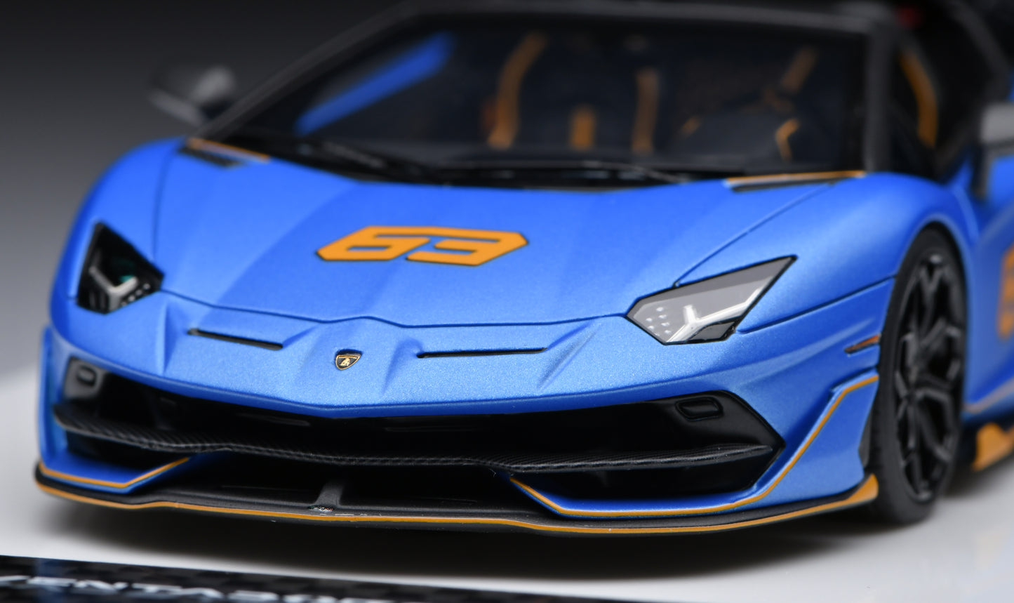 1:43 MakeUp Lamborghini Aventador SVJ63 Roadster Blu Arione EM517H