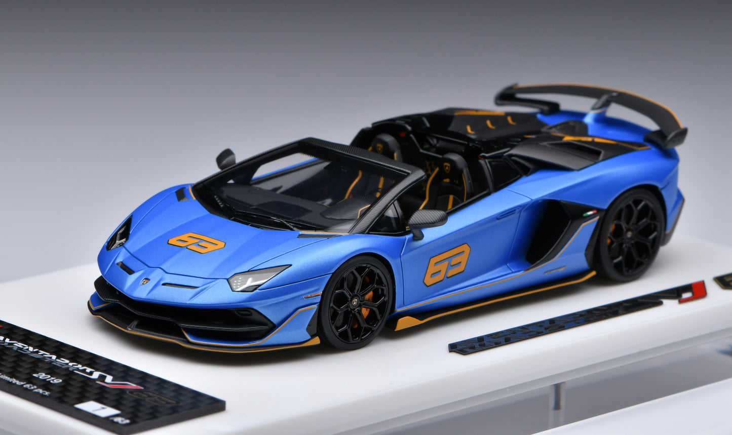 1:43 MakeUp Lamborghini Aventador SVJ63 Roadster Blu Arione EM517H