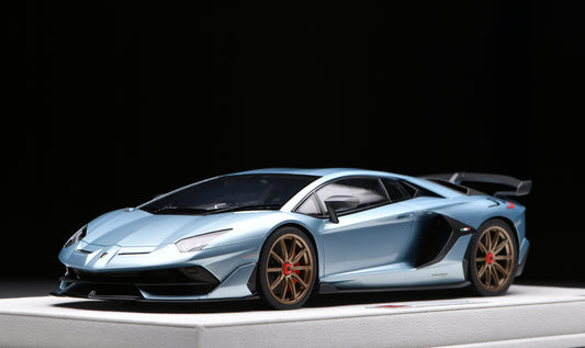 1:18 MakeUp Lamborghini Aventador SVJ 2018(Niero Wheel) Azzurro Tethys EML026F