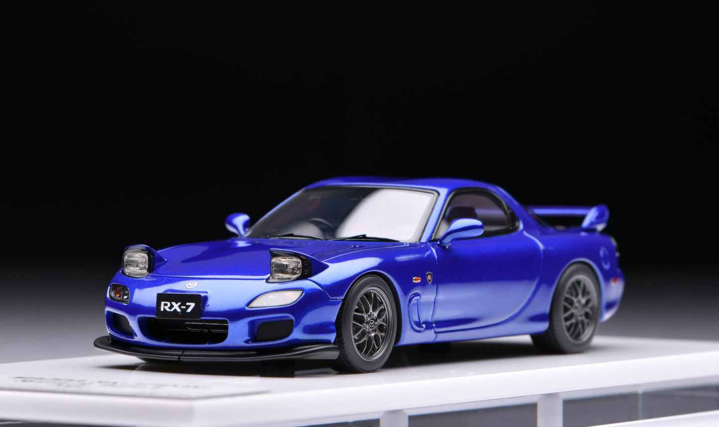 1:43 MakeUp Mazda RX-7(FD3S) Spirt R TypeA(Head lamp open)Innocent Blue Mica EM817C
